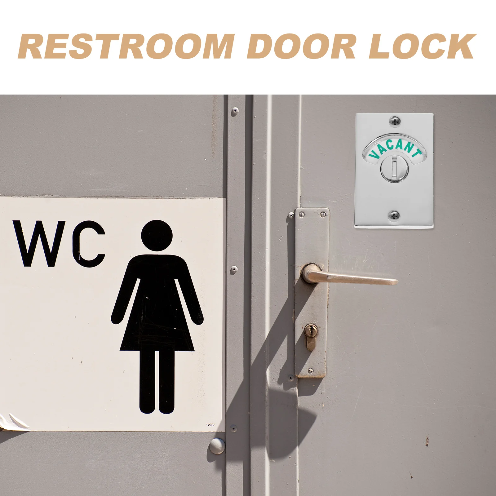 

Zinc Alloy Bathroom Lock Indicator Privacy Vacant Occupied Round Door Lock for Public Restrooms Silent Operation