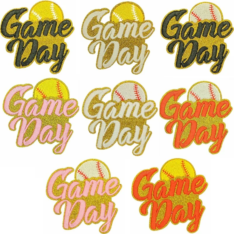 Game Day Emblem Clothing Accessories Badge Sticker Embroidered Embroidery Sticker Iron-on Patches