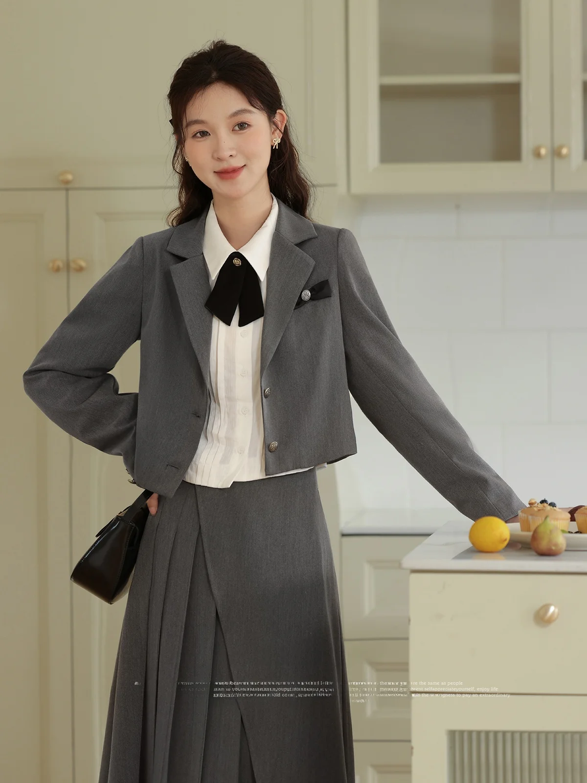 South Deer 'School Flower Senior' College Sle Spring Autumn 2025 Women's Suit Faionable Chic Anti-Aging Workwear
