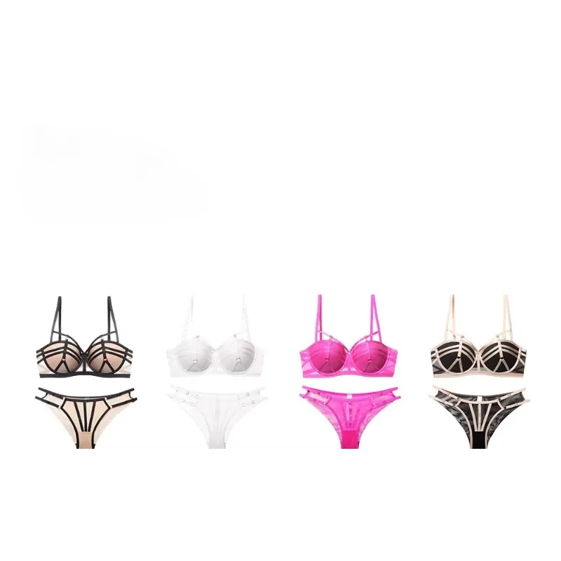 Sexy Pure Desire Bralette Set für Kleine Brust Push-Up Wireless-Bh Frauen Sommer Neue Heiße Stil Sheer Schulter Gurt Dessous Set