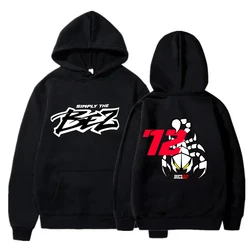 Marco bezzchi 2024 New Motorcycle Race 72 Driver Fan 2D Printed Hoodie cappotto Casual autunnale da uomo e da donna