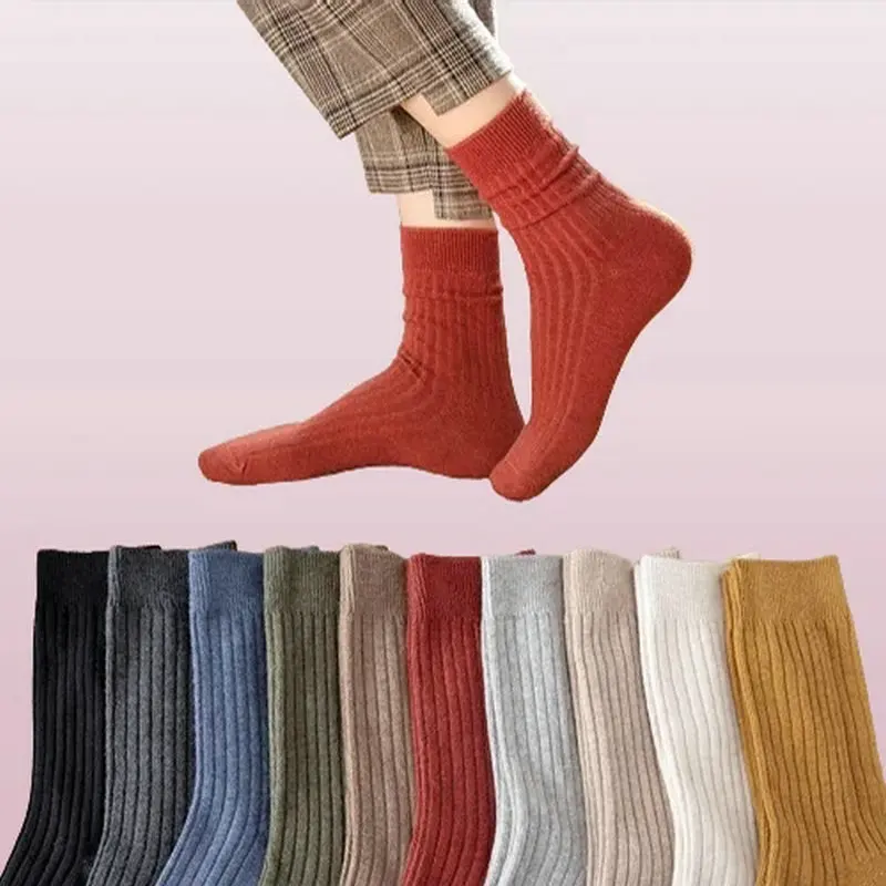 5/10 Pairs 2024 New Fashion Socks Women's Middle Tube Socks Pile Socks Harajuku Style Middle Tube Socks Ins Trendy Women's Socks