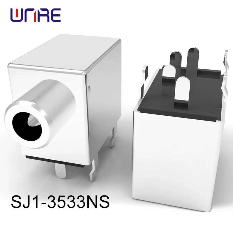 SJ1-3533NS 10A Shielded Audio Jack Switch Low Resistance 5000Cycles for Professional Audio/Industrial Systems