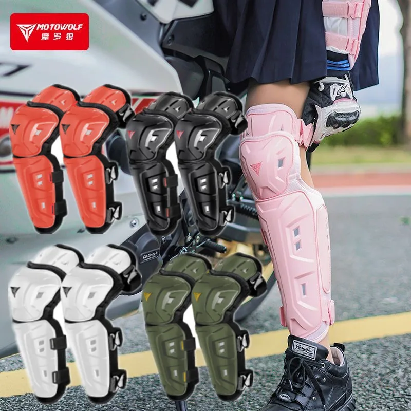 Motowolf CE Certification Women Motocross Knee Pads Moto Protection Riding Elbow Guard Motorbike Off-road Racing MTB Knee Pads