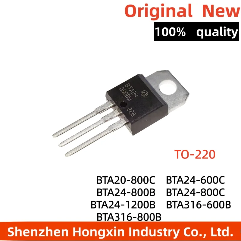 10 pieces of BTA24-600C -800B 20-800C -1200B BTA316-600B TO-220 direct insertion bidirectional thyristor