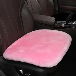 Sheepskin Car Seat Cushion Seat Covers Universal Fur Car Seat Cushion Winter Warm Car Seat Cover Automobile Interior Accessory