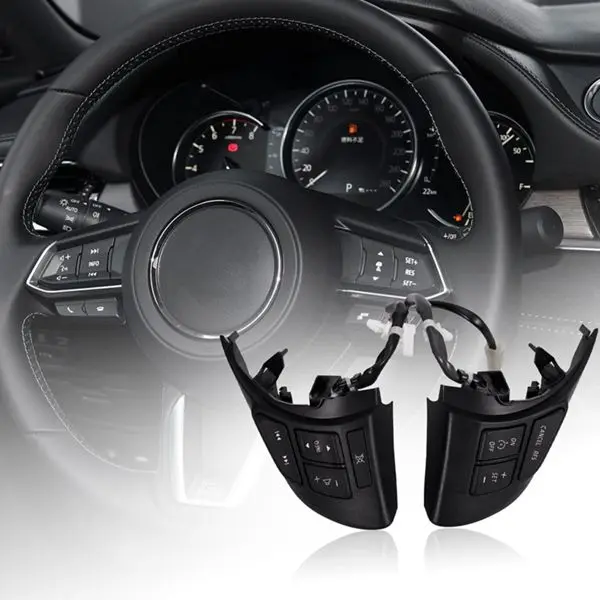 Car Steering Wheel Button Switch Cruise Control Switch Audio Button for 3 Atenza Axela CX5 -5