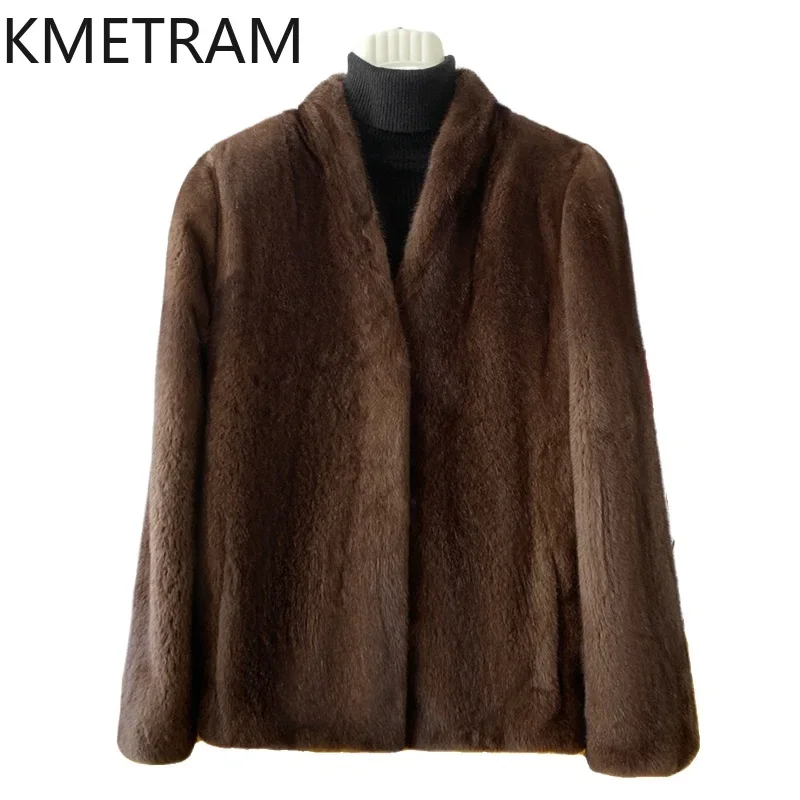 Real Mink Fur Coat Women Luxury 2024 New in Outerwears Winter Clothes Woman Trending Fashion Cropped Fur Jacket шуба женская