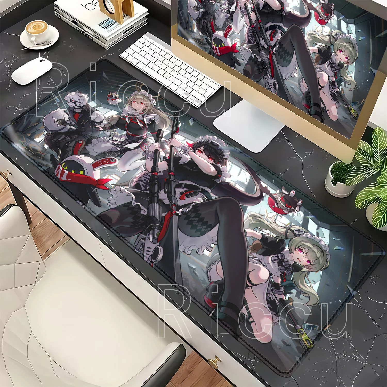 Larger Mouse Pad ZZZ Ellen Joe Zenless Zone Zero Overlock PC Office Accessories Gaming Mousepad Keyboard Non-slip Base Desk Mat