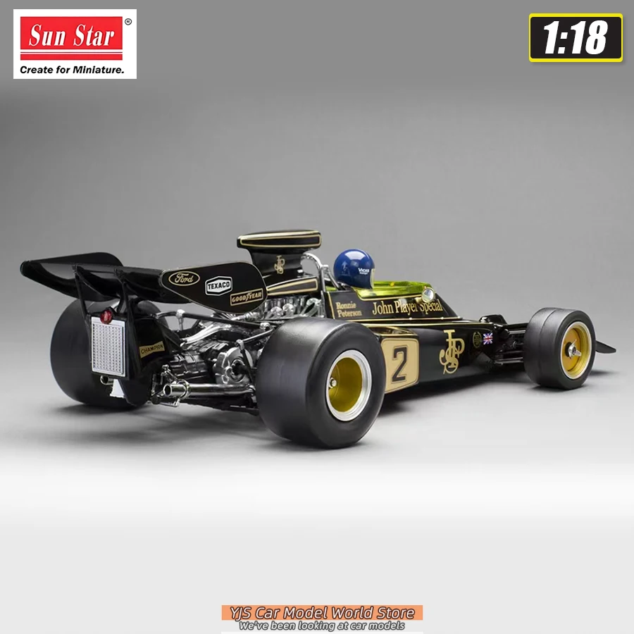 SunStar 1:18  F1  Lotus 72E #2 1973 Monaco GP  Car model  Metal Holiday gift collection