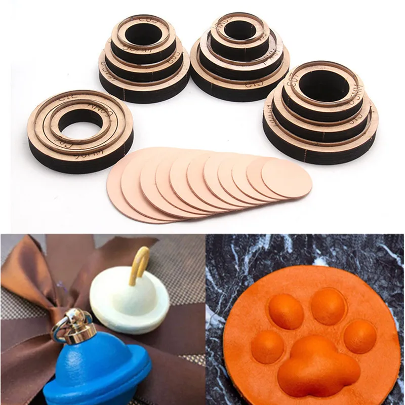 

Round Leather Cutting Die 50-100mm, DIY Coaster Making Steel Rule Die, Multi Sizes Leathercraft Template Punch Cutter 1Pcs