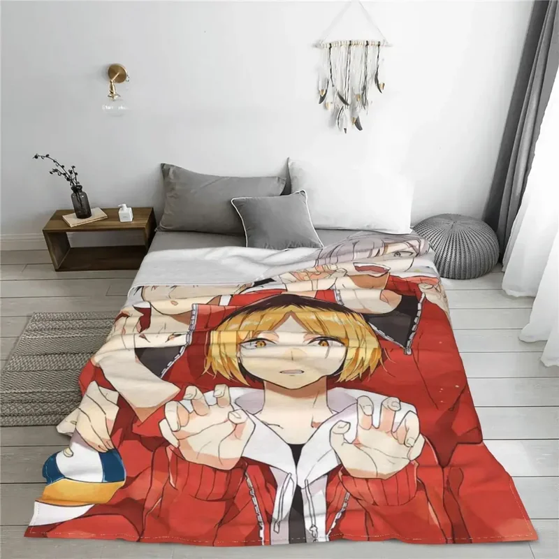 Haikyuu Kenma Kozume Flannel Throw Blankets Japanese Anime Volleyball Blanket for Sofa Office Lightweight Thin Bedspread