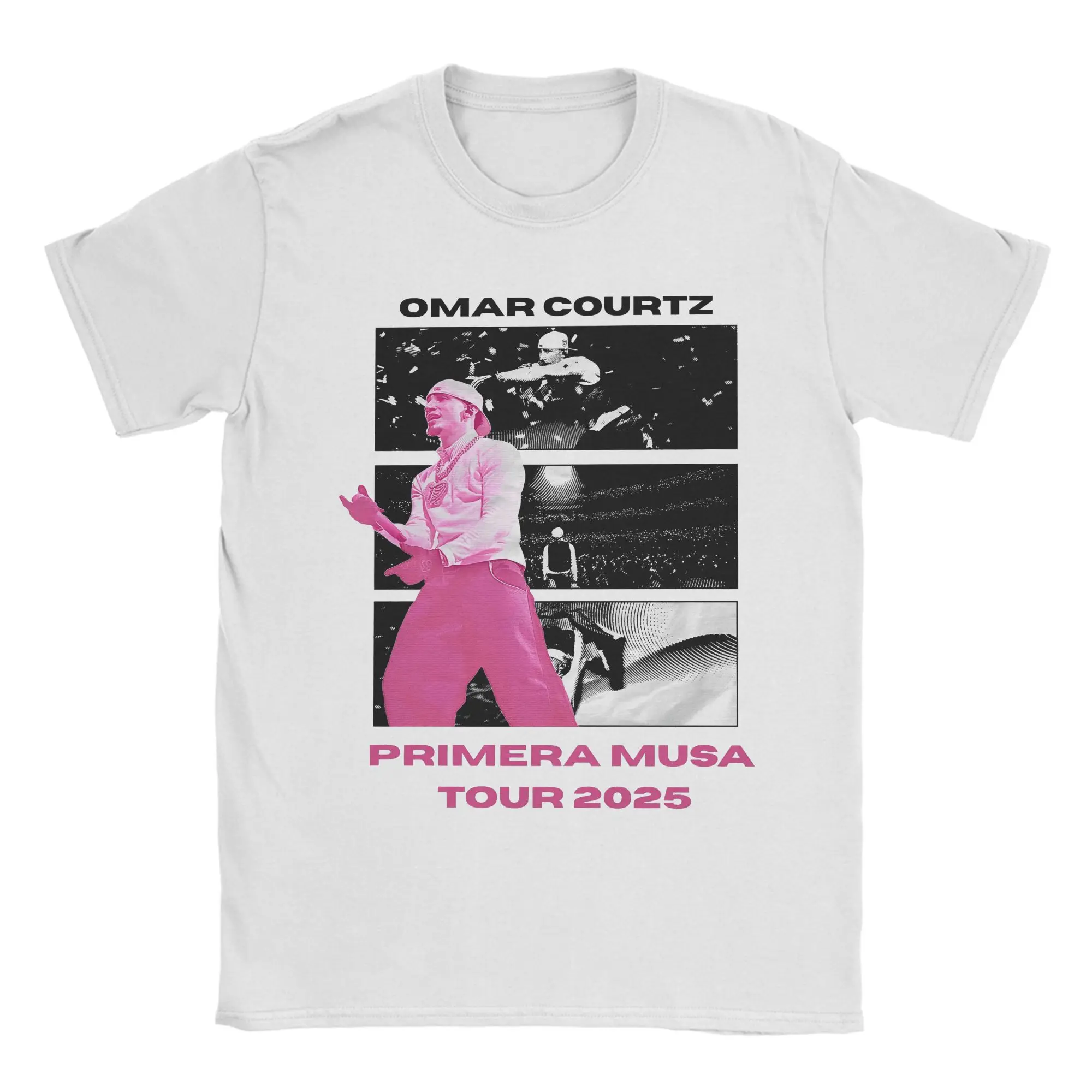 Camiseta de rapero Omar Courtz Primera Musa Album Tour, camiseta Vintage, camisetas de manga corta con cuello redondo, camisetas de algodón con estampado con dibujo