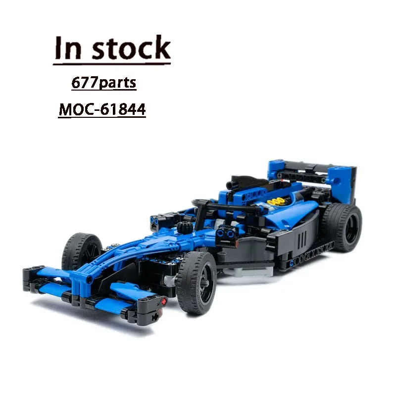 

MOC-61844 Classic Formula 1 Sports Car Building Block Model • 677 Parts MOC Creative Boy Birthday Building Blocks Toy Gift