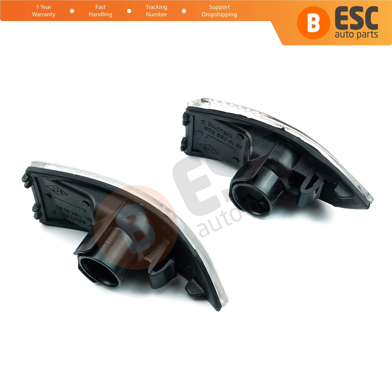 Lente de luz indicadora de espejo retrovisor lateral ESC ESP602 261656470R, 261609550R para Renault Megane MK3 Fluence Latitude Laguna Scenic