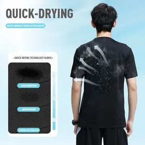 Fitness Men's Ice Silk Quick-Dry Sportswear Summer Short Sleeve Morning Basketball Training room SH 12 Main Sales Male Set - №2