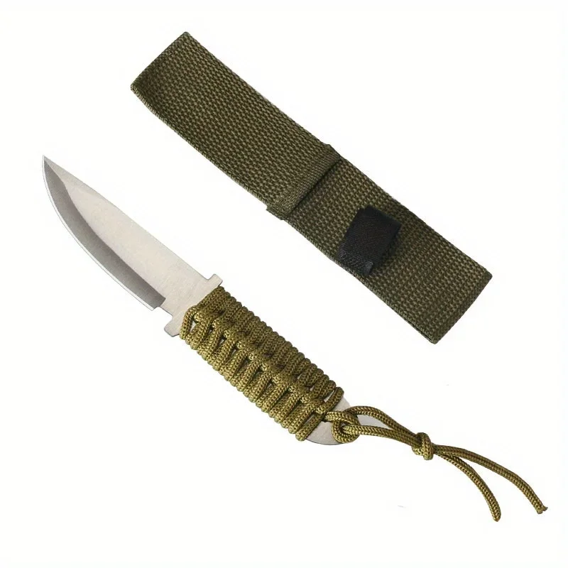 1PC outdoor stainless steel camping knife, suitable for cutting knife, fruit knife, field survival knife