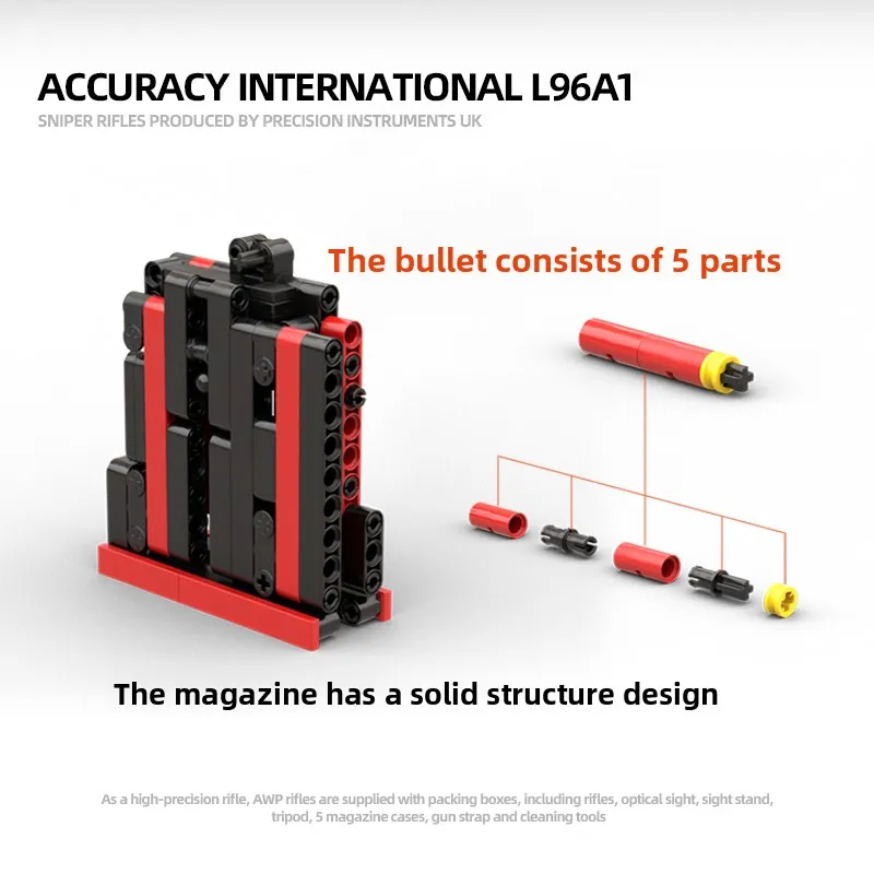 التقنية AWM بندقية قنص بنة CSGO الانبعاث تجميع الطوب MOC بندقية لعبة هدية للكبار الصبي مروحة عسكرية #5