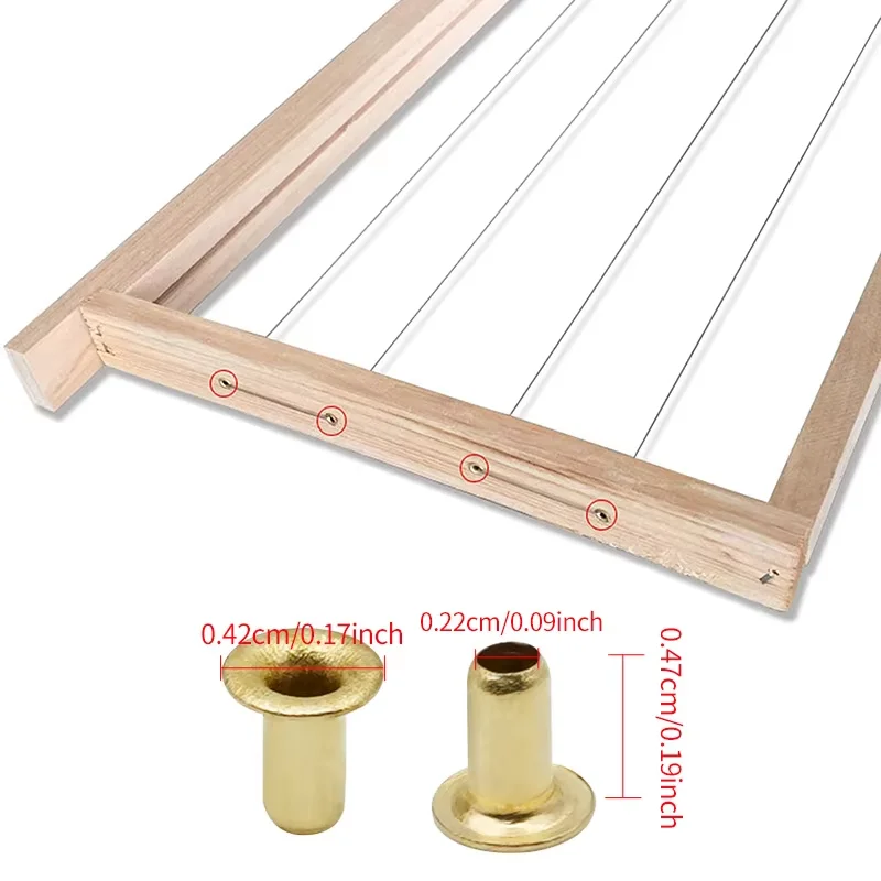 1100 Pcs Beekeeping Tools Bee Beehive Nest Box Threading Hole Bees Nest Box Nest Foundation Copper Eye Hive Copper Eyes