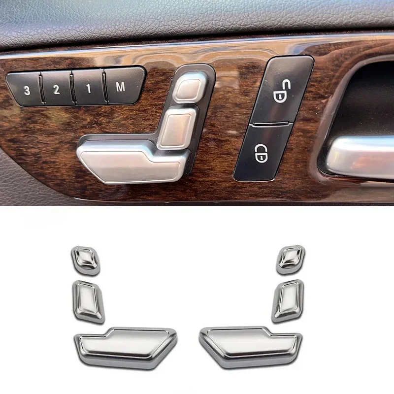 

Car Seat Adjust Button Cover Sticker for Mercedes Benz C E Class W204 W212 GLE GLK W166 ML GL GLS Class