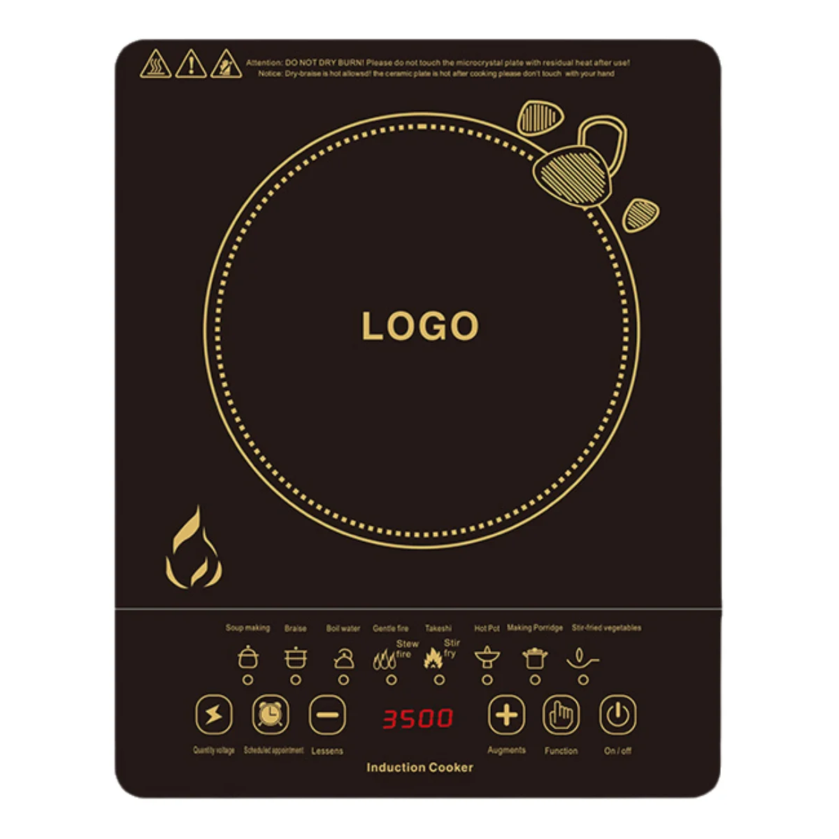 

Newly Launched High-Quality Induction Cooker LED Display Touch Control Portable Induction Stove