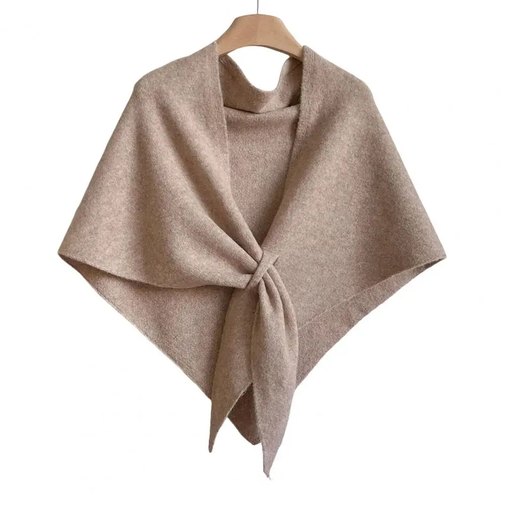 

Women Poncho Elegant Women's Knitted Shawl Wraps Cashmere Cardigan Cape Winter Wool Poncho Coat Warm Shoulder for Stylish