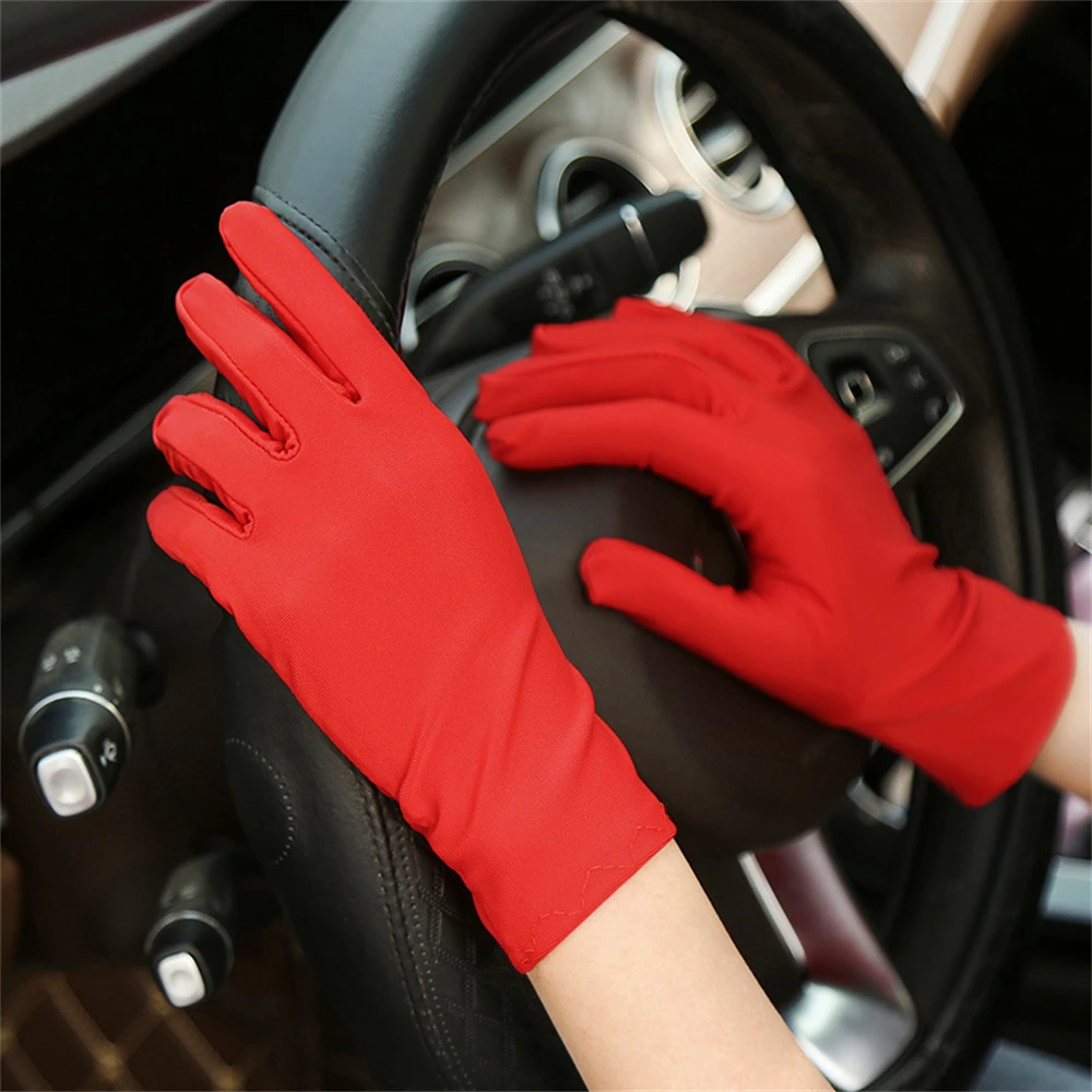 

Sun Protection Gloves for women in pearlescent pure color in spring and summer JT001