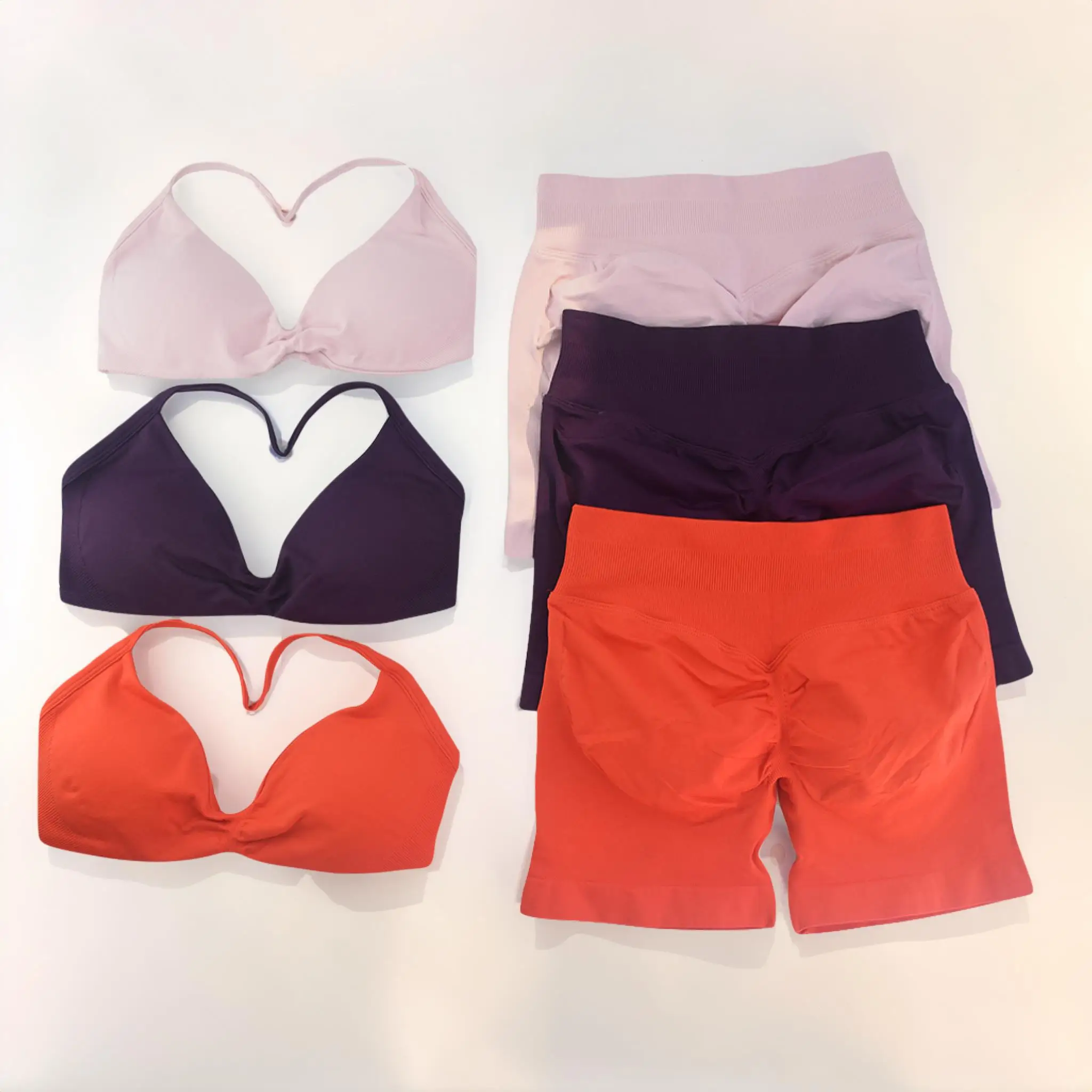 2 قطعة مجموعة الصالة الرياضية النساء Strappy اليوغا الصدرية أعلى السراويل الرياضية اليوغا مجموعة عالية الخصر تجريب اللياقة البدنية الملابس دعوى سلس لا شعار