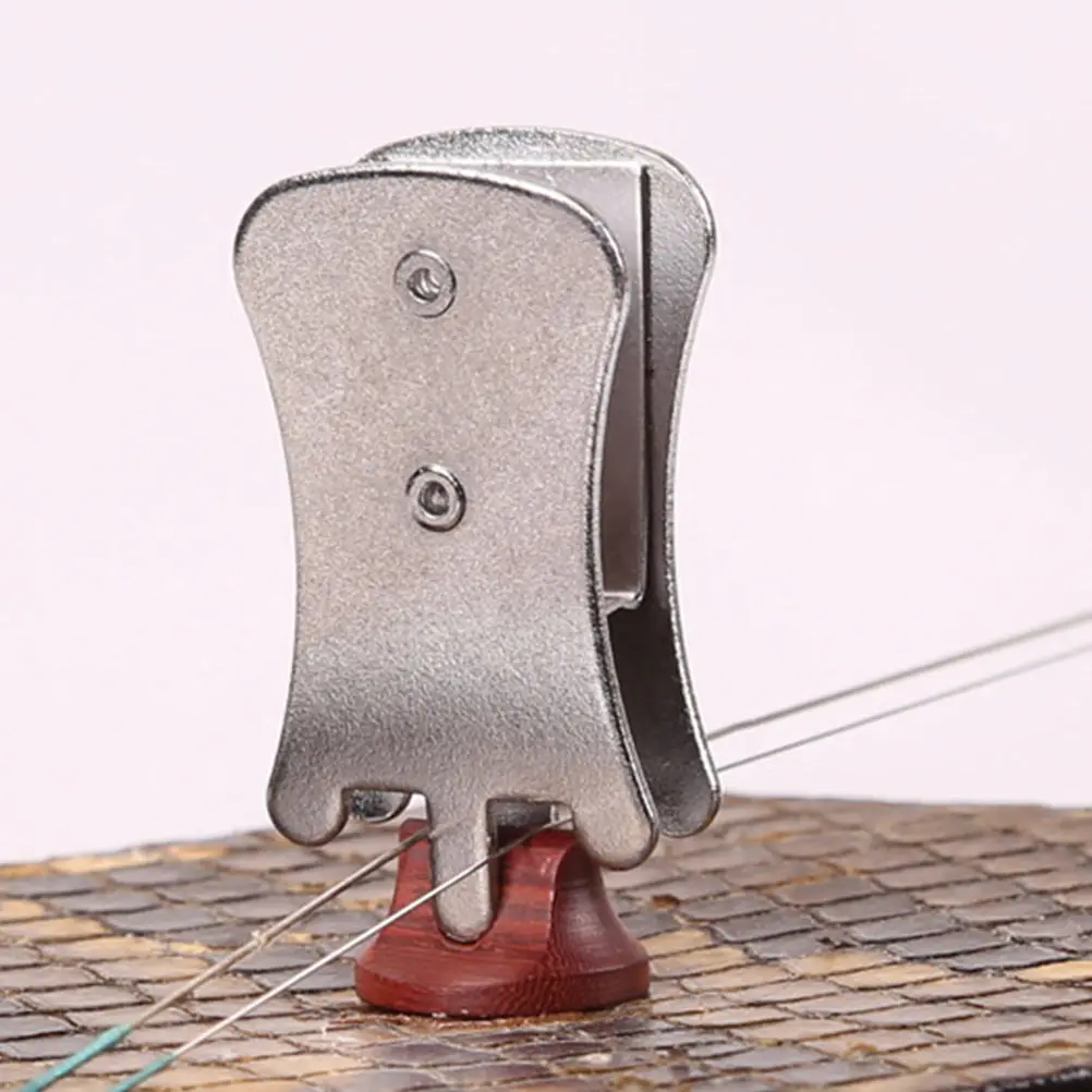 

4 Pcs Erhu Mute Accessories Durable Steel Easy to Use Practical Clip Shape Suitable for All Kinds of Erhu Sound Reduction Tools