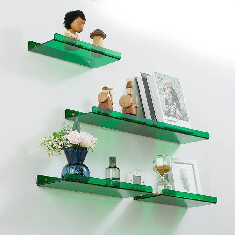 Colorful Acrylic Wall Hanging Shelves Living Room Flower Pots Plant Magazines Books Dolls Decorative Storage Rack Display Rack