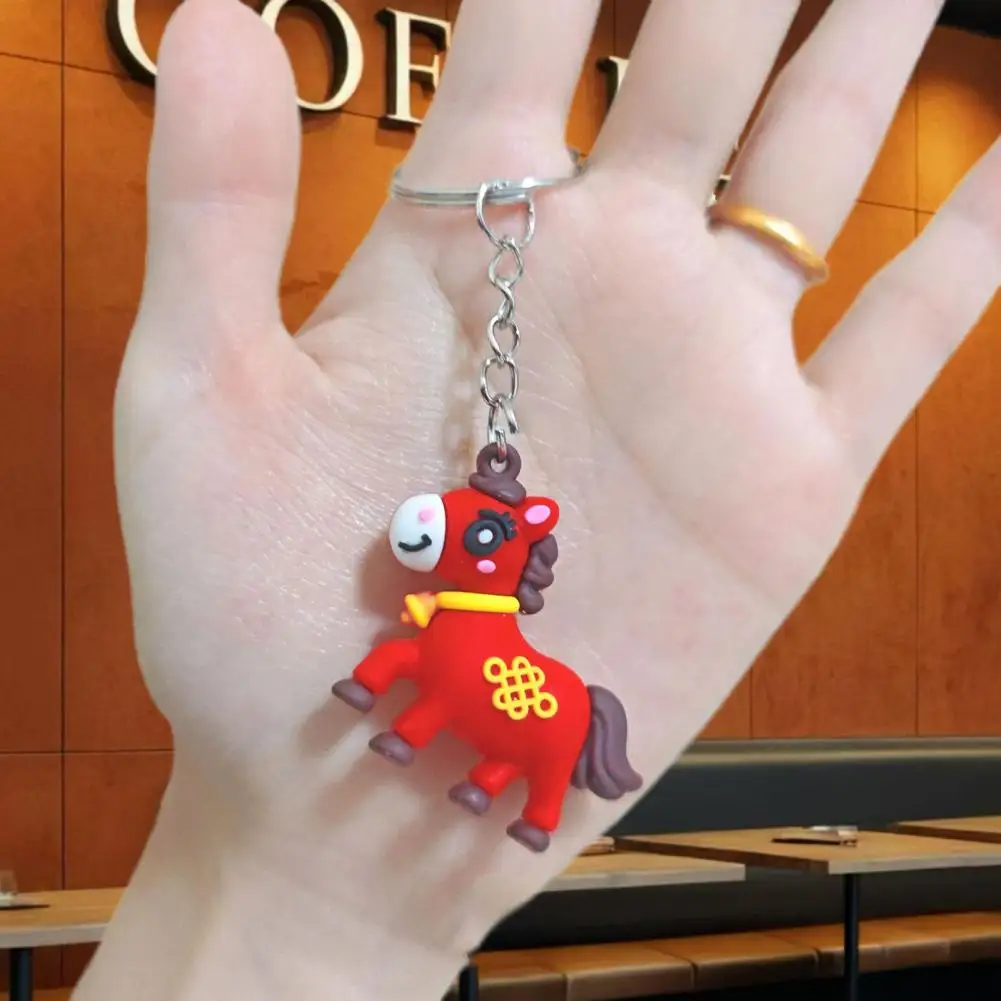 الحصان حلقة رئيسية الصينية زودياك الحصان المفاتيح مجموعة لعام 2026 الاحتفال بالعام القمري الجديد الميمون لحقائب الظهر للعائلة