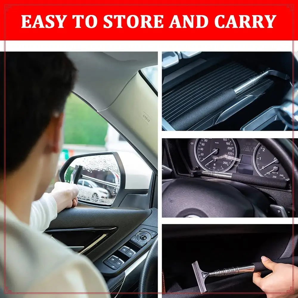 سيارة قابل للسحب مرآة الرؤية الخلفية ممسحة قابل للتعديل سيارة مرآة الرؤية الخلفية مرآة فرشاة مرآة ممسحة مع رأس فرشاة الطبقات #2