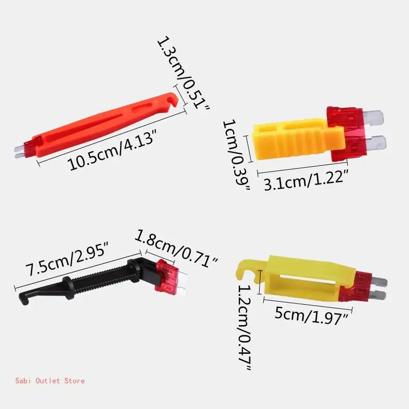 4 Pieces Car Clips Removal Tools Automotive Fuses Replacement Truck SUV Mini Plastic Pullers Set