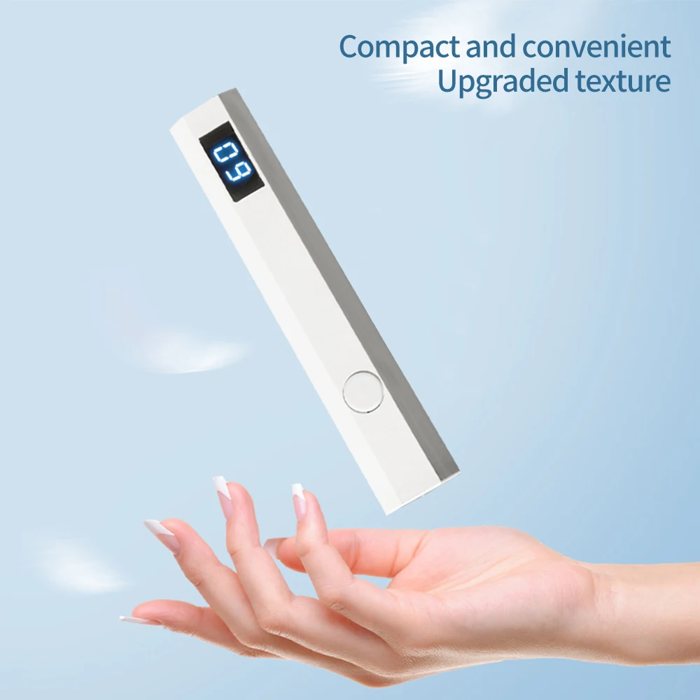 LULAA ポータブルネイル UV LED ランプ充電式爪用ジェルポリッシュ乾燥 2 つのタイマー設定付き乾燥ランプネイルアートツール DIY