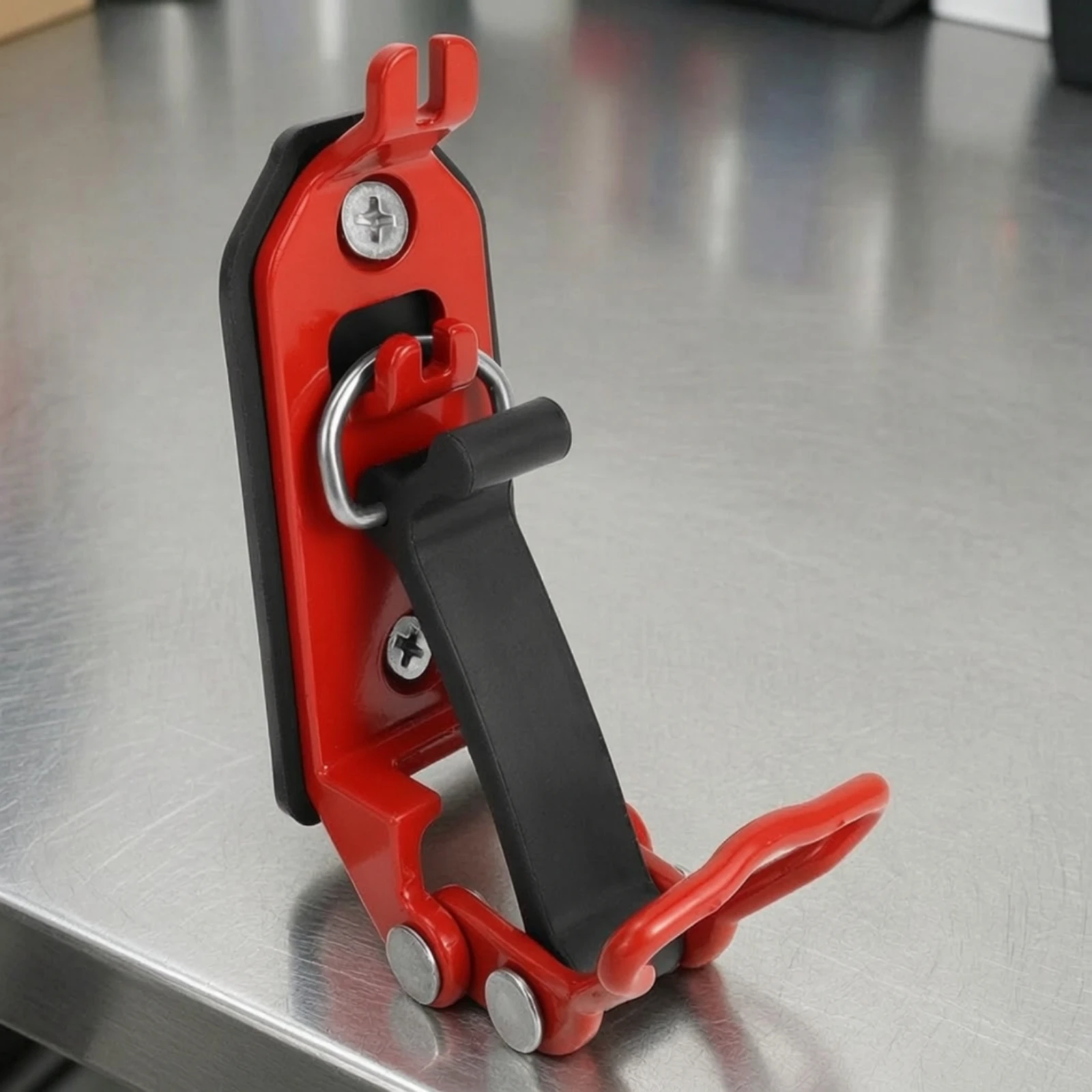 Metal Roof Tool-Retaining Clamp Secure Vehicle Roof Tool Clamp with Rubber Strap Stable Versatile for Emergency Equipment Setups