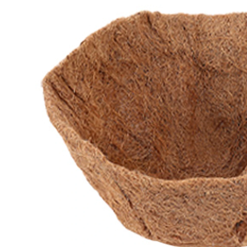 

5pcs Coconut Fiber Mat for Flower Pot Liner Natural Latex Breathable Planter Basket Base Plant Pot Cushion Replacement Garden
