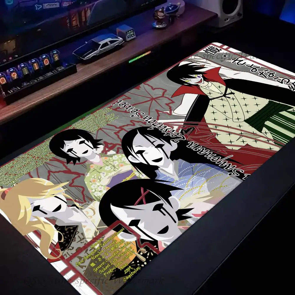 ANIME S-Sayonara Zetsubou-Sensei Mousepad Non-slip Suitable For Office Computers Laptops E-sports Game Desk Mats XXL Keyboard