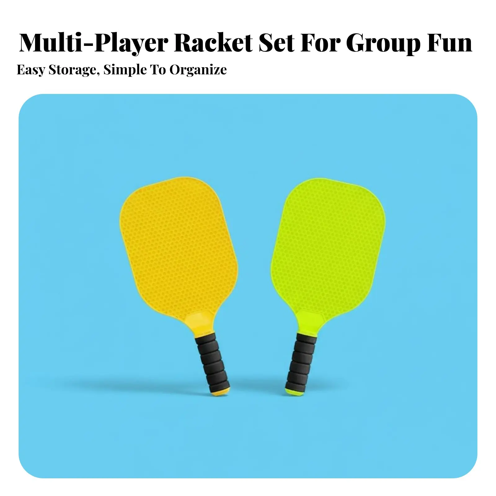 

Детский набор для пиклбола: интерактивная игра для родителей и детей, легкие пластиковые ракетки, игрушка-сфера, для игры в помещении и на улице