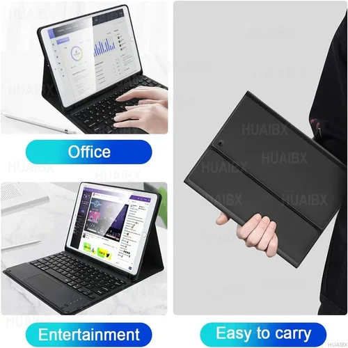 Imagen 2 del producto Para Samsung Galaxy Tab S9 FE Funda de 10,9 pulgadas, teclado desmontable para Samsung Tab S9 FE SM-X510/X516B