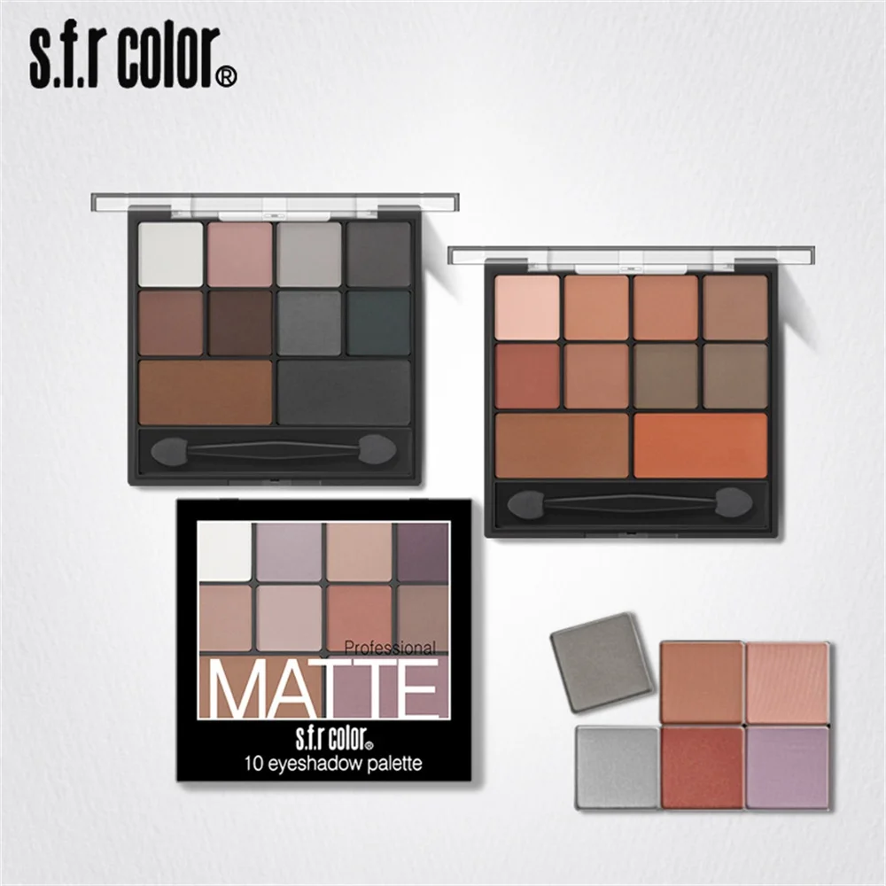 Matte Eyeshadow Highly Pigmented Colors Professional Muted Earthy Tones Sfrcolor Professional Makeup Artists Top-rated Sleek