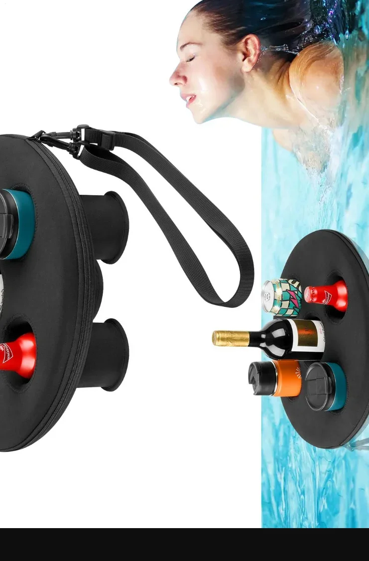 new Floating Pool Cup Holder Pool Drink Float With 5 Holes Floating Tray For Pool Parties Beach Spa Hot Tub Floating Tool