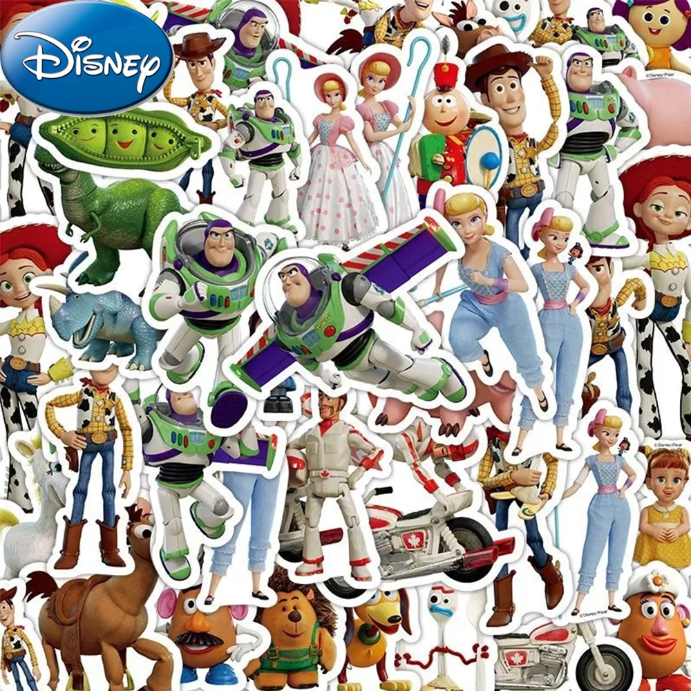 10/30/50pcs Disney Cute Cartoon Toy Story Stickers Decals Laptop Fridge Notebook Phone Suitcase Decoration Sticker for Kids Toys