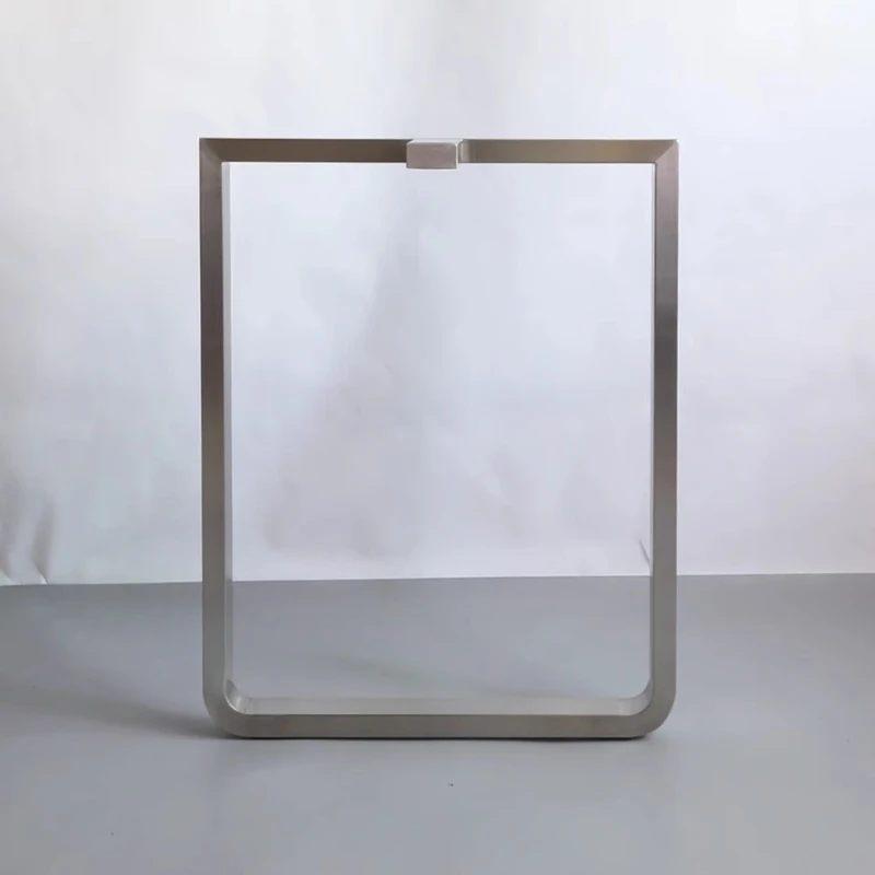 ขาโต๊ะสแตนเลสขัดเงาแบบตัวยู ฐานโต๊ะทำงานสำนักงานสไตล์อุตสาหกรรม ขาเฟอร์นิเจอร์อเนกประสงค์ รองรับน้ำหนักมากสำหรับโต๊ะทำงานหนัก