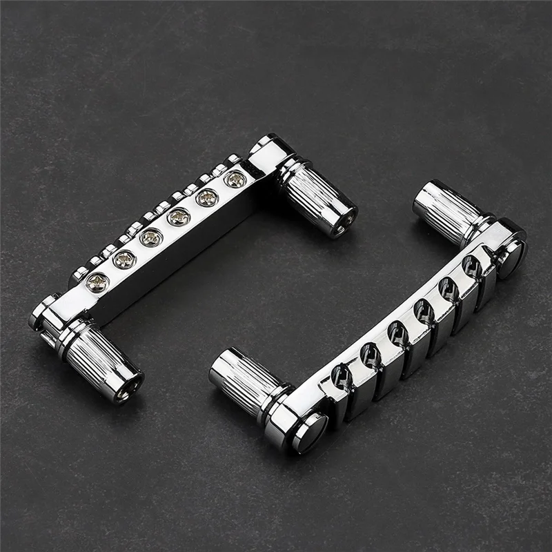 Tune-O-Matic エレキギターブリッジ + ギターストップバーテールピースアンカーとスタッド付き LP SG ギタークローム