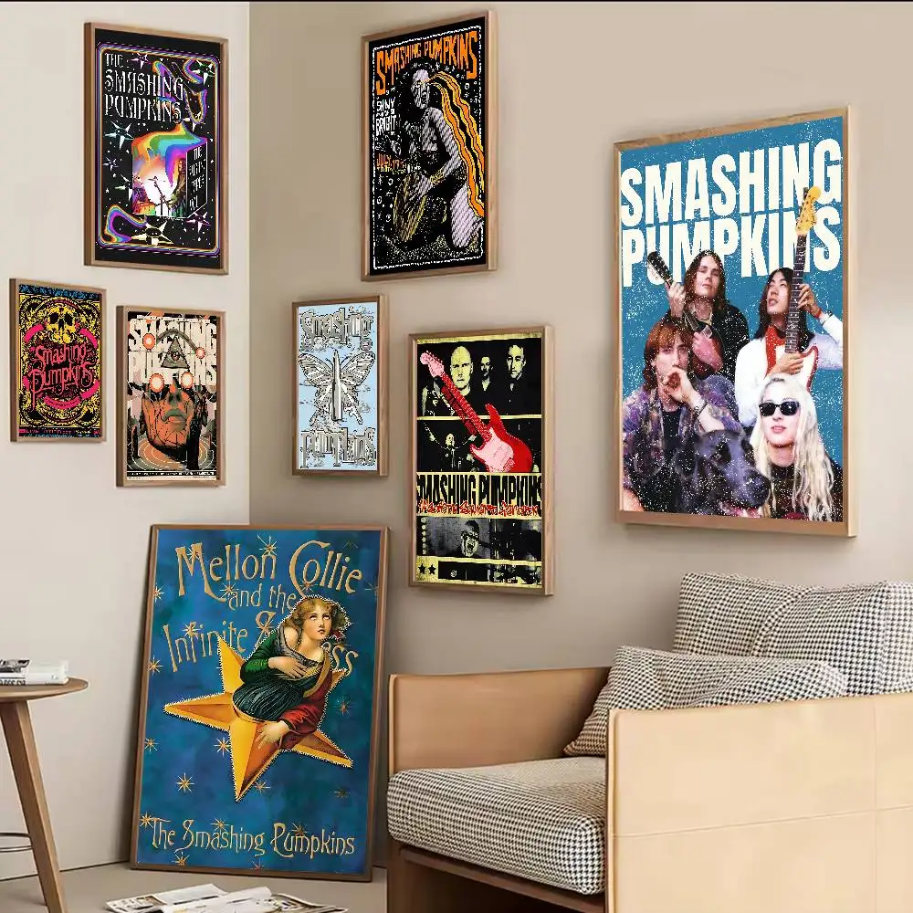 Rock Band The Smashing Pumpkins Band Vintage Posters Sticky Whitepaper Prints Posters Artwork Posters Wall Stickers