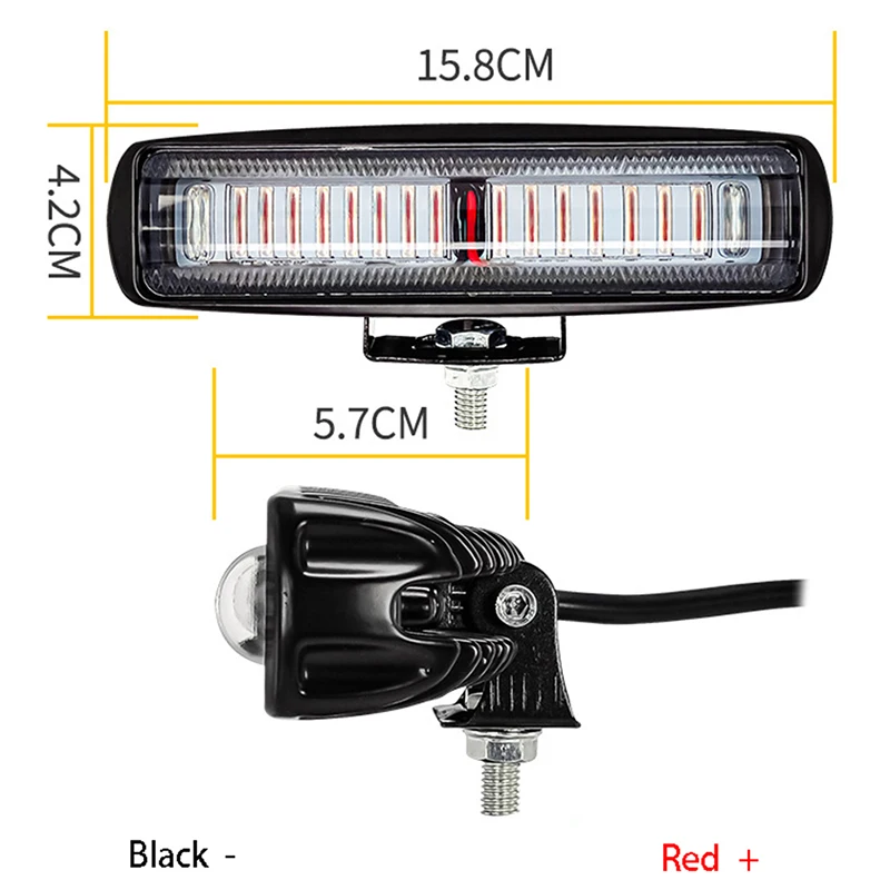 15 LED 30W Forklift Truck RED Line Warning Lamp Safety Working Light 10-80V