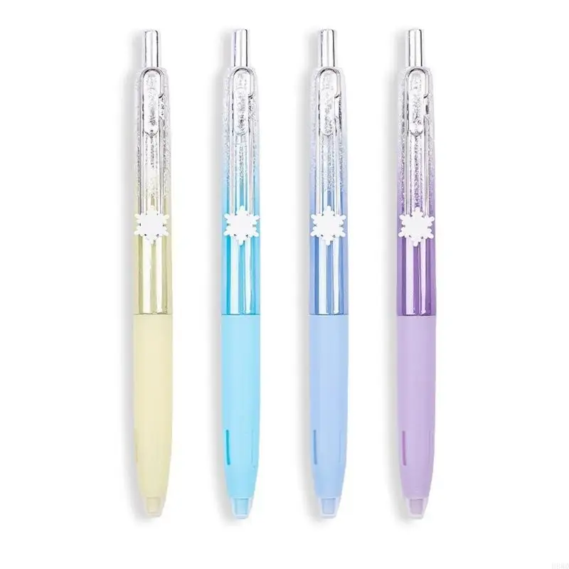 12Pcs 0.5MM Retractable Gel Pen Ergonomic Grip Gel Pen Black Inks Fast Drying for Students Offices Workers Note Taking H8WD