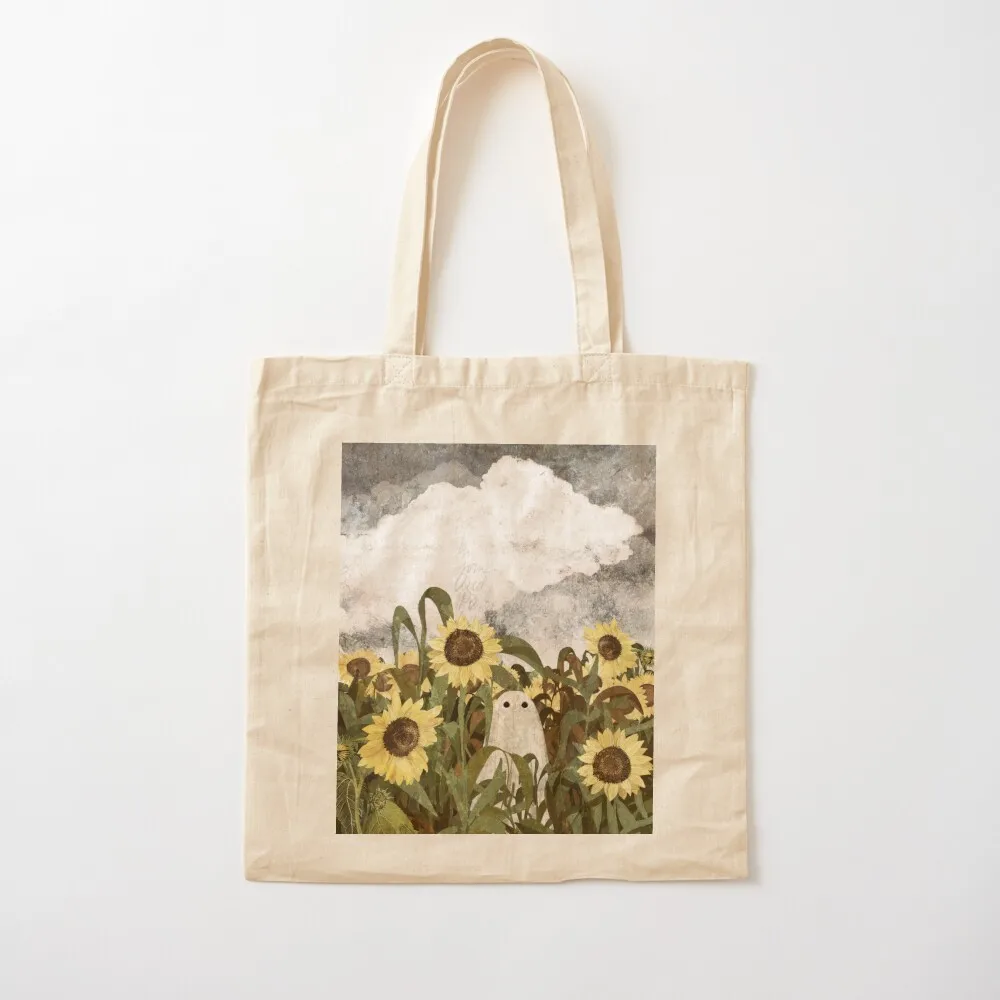 There's A Ghost in the Sunflower Field Again... Tote Bag Women's shopper bag Reusable bags ecological bags