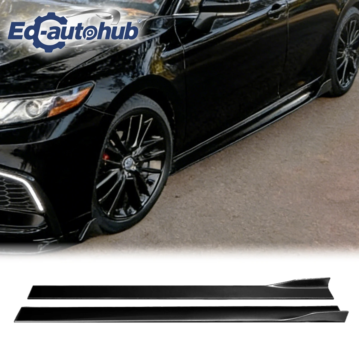 

For Toyota Camry 2021-2024 SE XSE Side Skirts Extension Lip Rocker Gloss Black Automobile Exterior Styling Car Parts Accessory