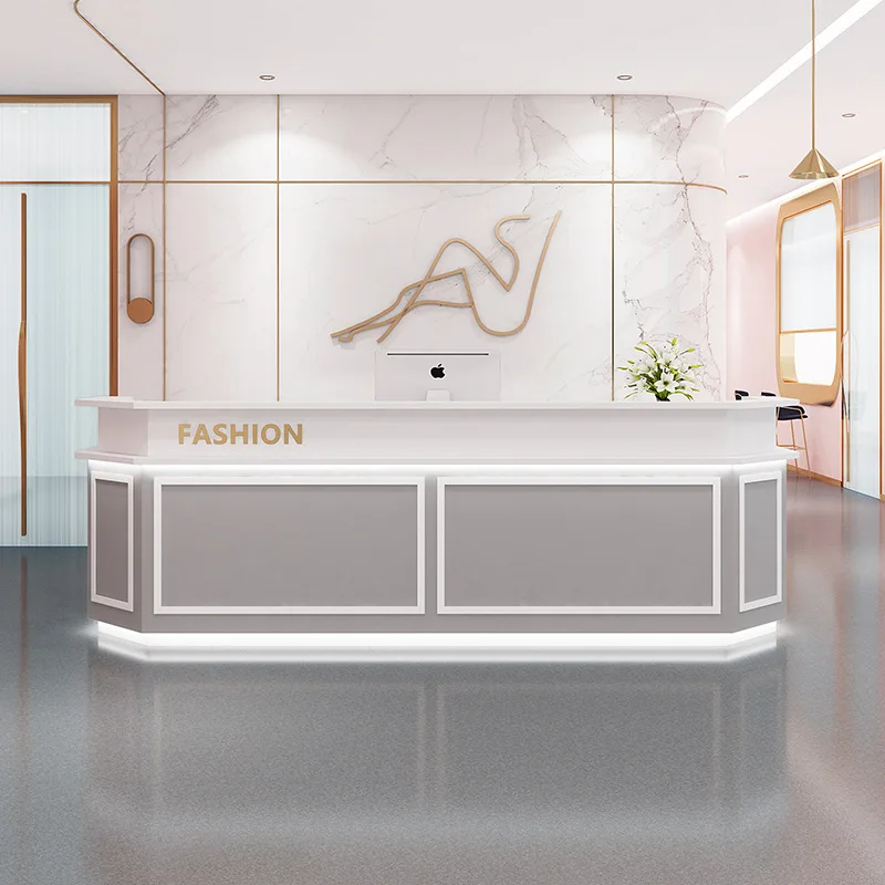 Modern Company Reception Desks Fashionable Creative Irregular-shaped Reception Desks Office Furniture Reception Et Table ZY40JDT